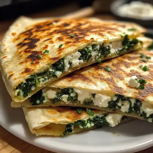 Spinat Feta Quesadillas