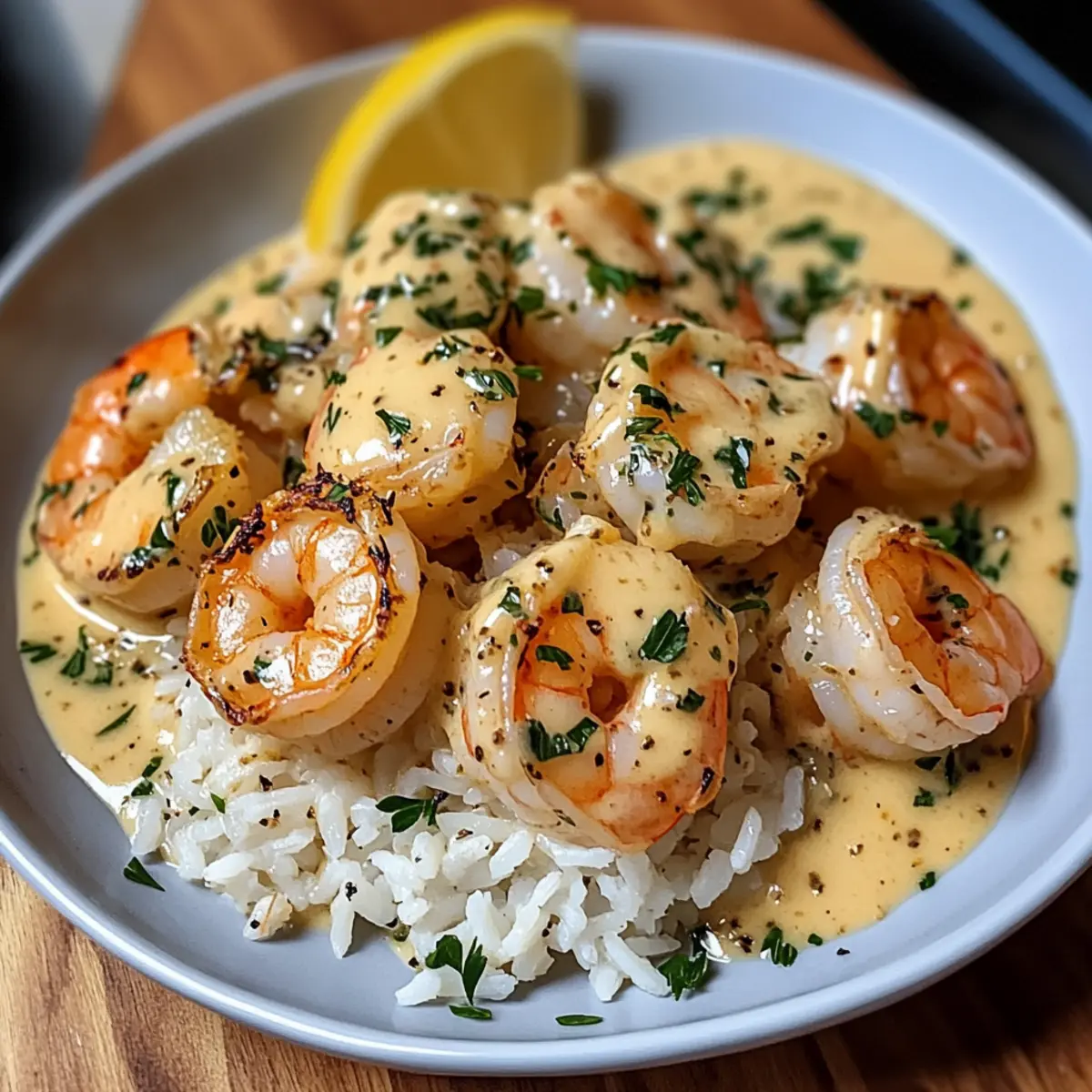 Cremige Knoblauchgarnelen