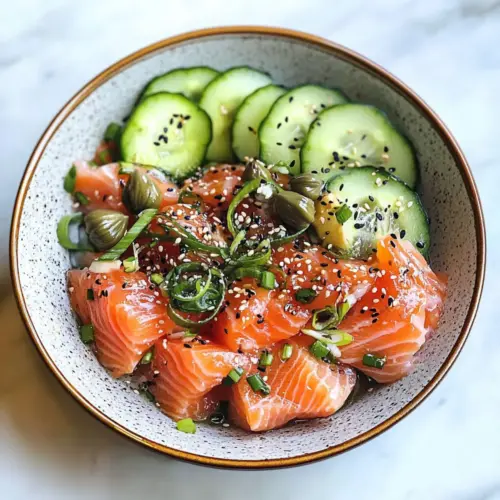Miso Soja Lachs Sashimi Schüssel