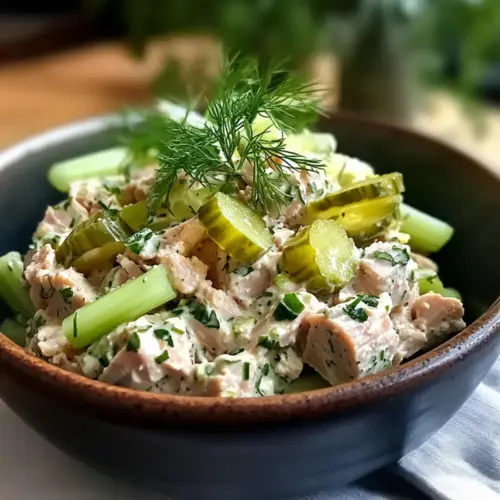 Schnelles Mittagessen Dillgurken Thunfischsalat