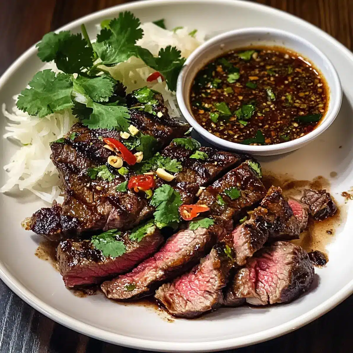 Weinender Tiger Rindfleisch