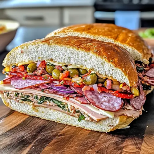 Riesen Muffuletta italienisches Sandwich