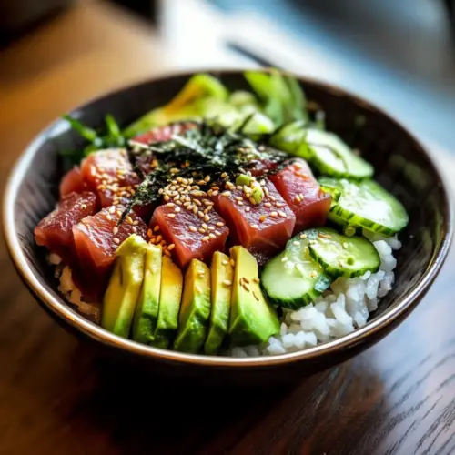 Poke-Schüssel mit Ahi-Thunfisch