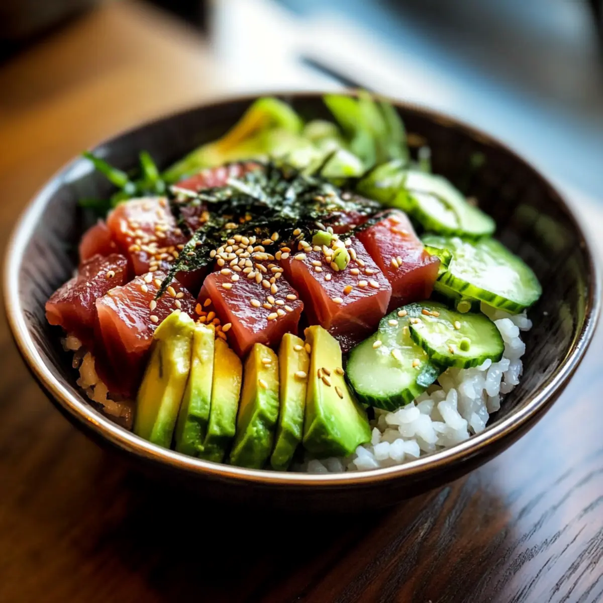 Poke-Schüssel mit Ahi-Thunfisch