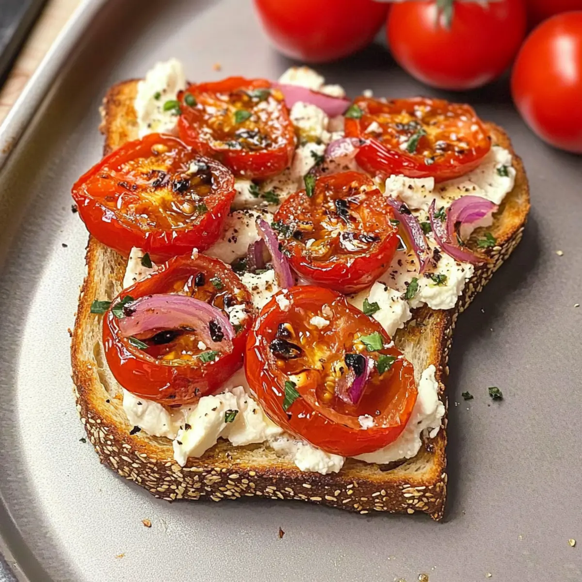 Geröstete Tomaten & Feta Toast