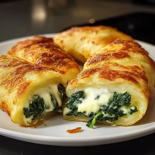 Potato pockets with spinach cream cheese