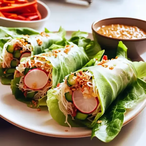 Knackige Salat-Wraps mit Reisnudeln